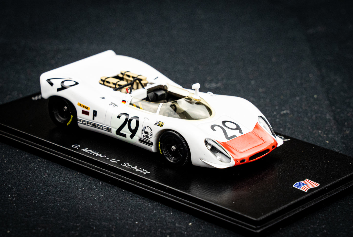 Porsche 908-2 #29 lim. 500 Stk. G. Mitter / U. Schütz - 5th 12h Sebring 1969 - Spark 1:43