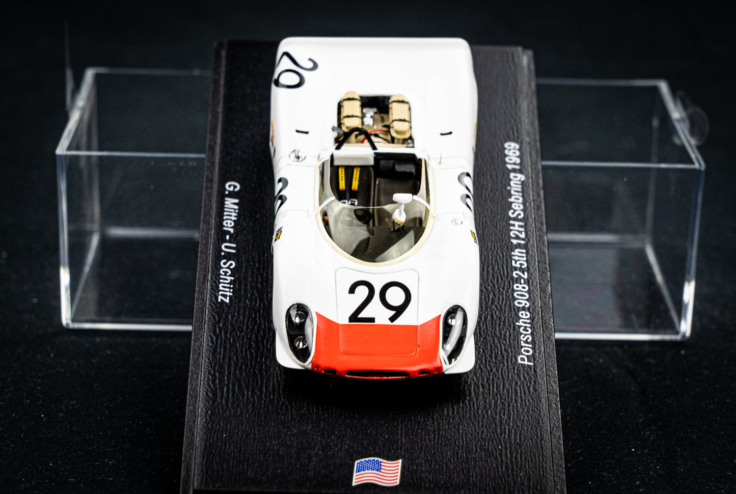 Porsche 908-2 #29 lim. 500 Stk. G. Mitter / U. Schütz - 5th 12h Sebring 1969 - Spark 1:43