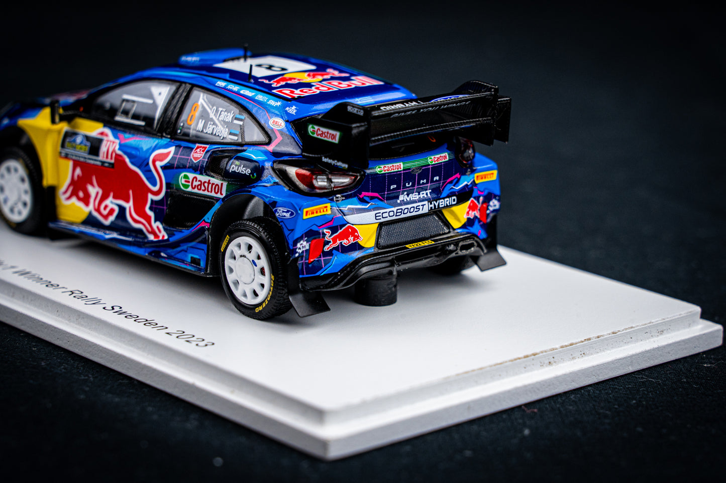 Ford Puma Rallye1 #8 O. Tänak / M. Järveoja - Winner Rallye Schweden 2023 - Spark 1:43