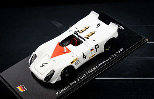 Porsche 908-2 #4 lim. 500 Stk. R. Stommelen / H. Herrmann - 2nd 1000km Nürburgring 1969 - Spark 1:43