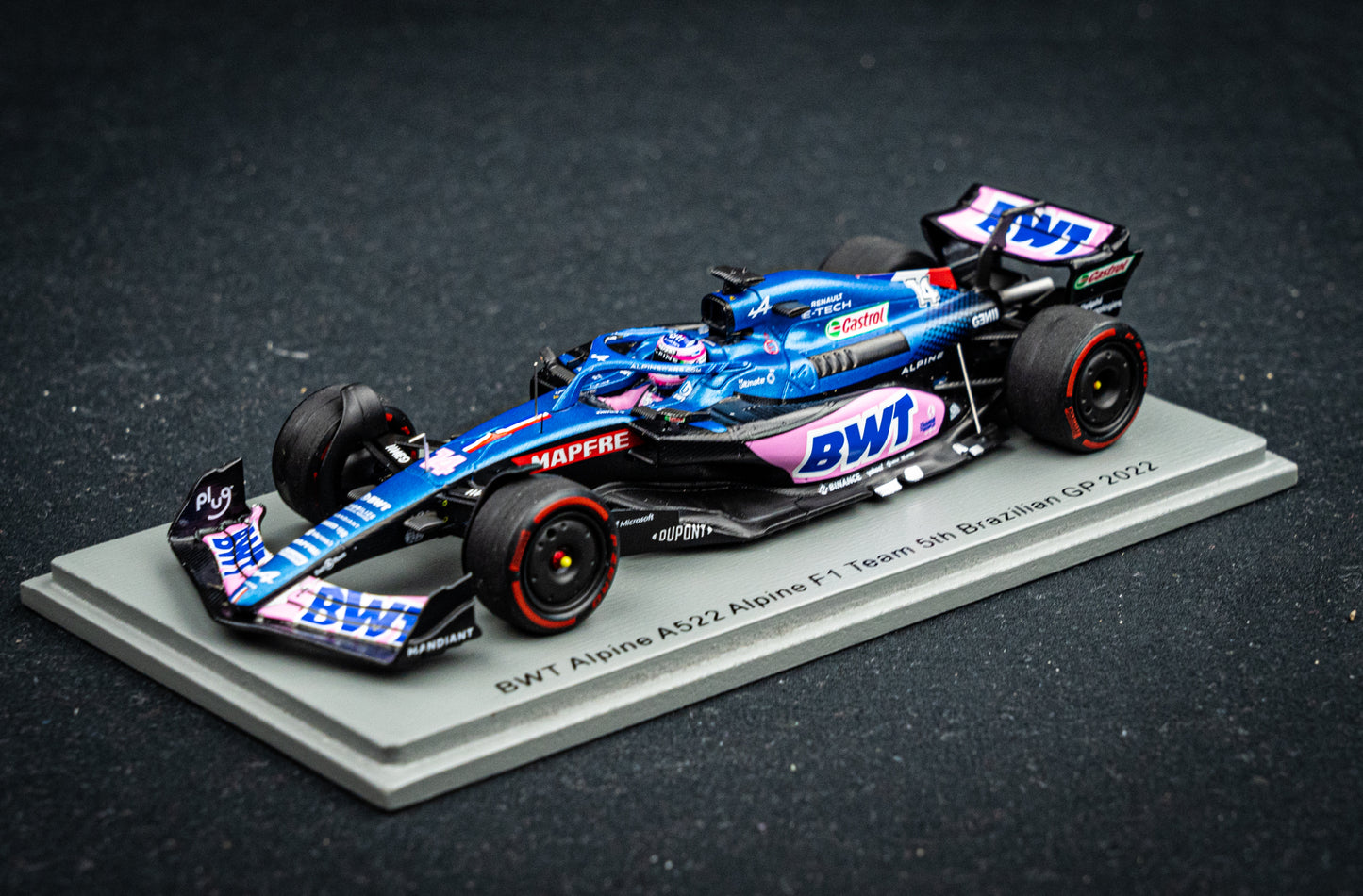 Fernando Alonso - BWT Alpine A522 #14 5th GP Brasilien 2022, Spark 1:43