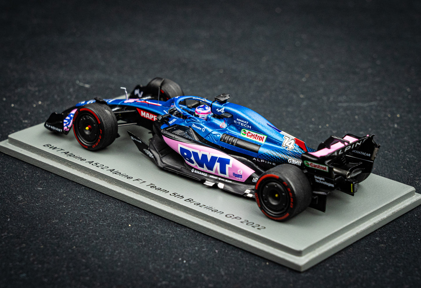 Fernando Alonso - BWT Alpine A522 #14 5th GP Brasilien 2022, Spark 1:43