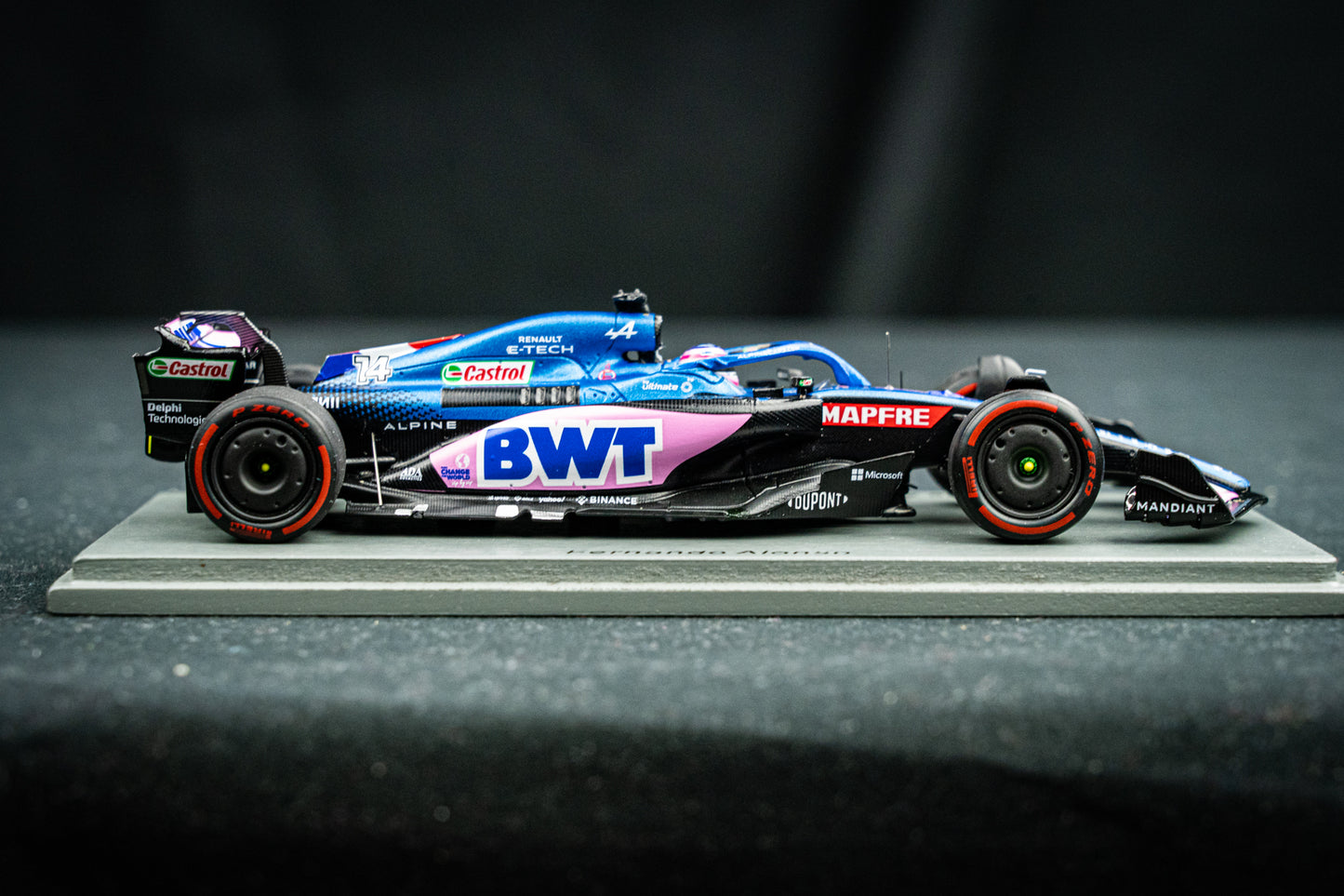 Fernando Alonso - BWT Alpine A522 #14 5th GP Brasilien 2022, Spark 1:43