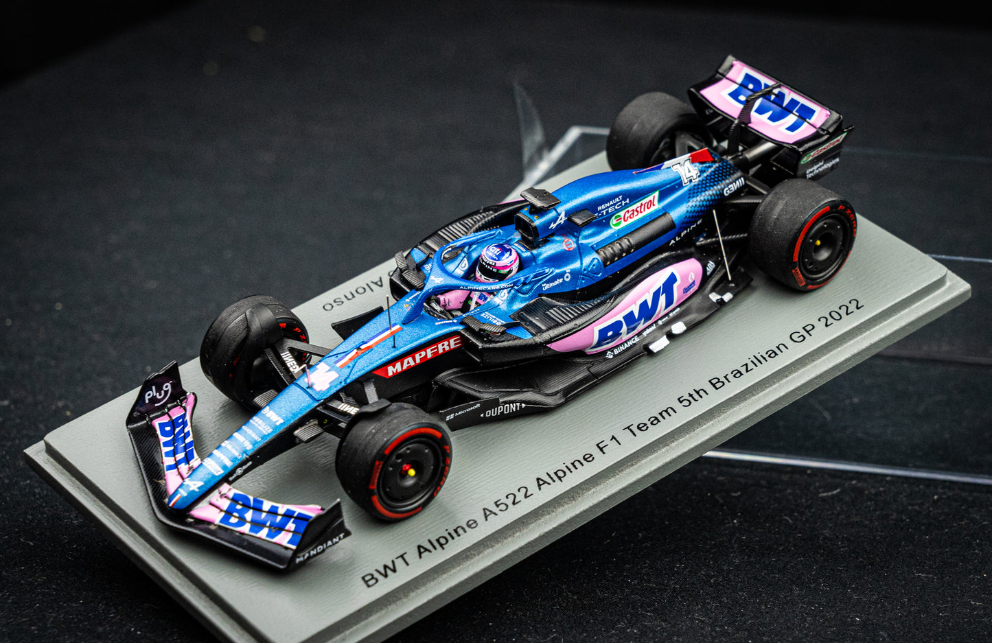 Fernando Alonso - BWT Alpine A522 #14 5th GP Brasilien 2022, Spark 1:43