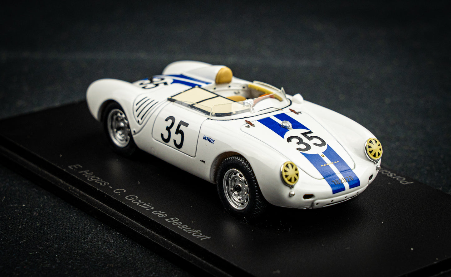 Porsche 550A #35 Hugus / Godin de Beaufort 8th 24h LeMans 1957 Spark 1:43