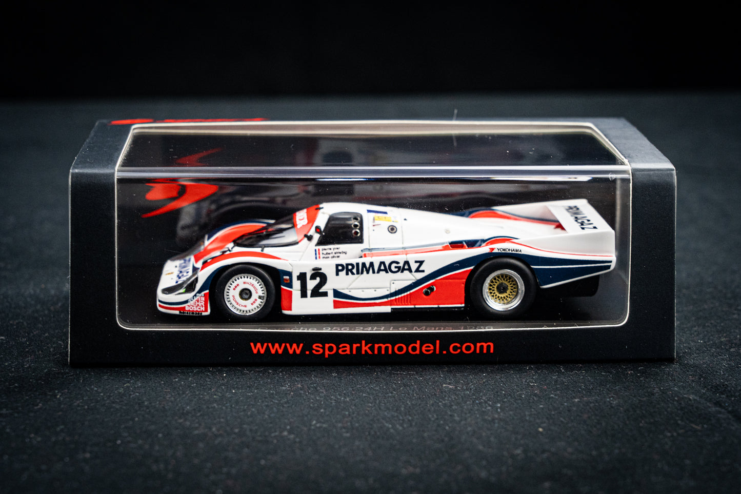 Porsche 956 #12 Yver / Striebig / Cohen - 24h LeMans 1986 1:43 Spark