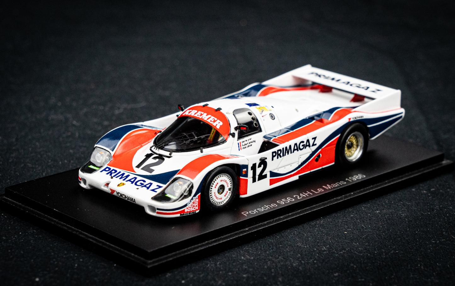 Porsche 956 #12 Yver / Striebig / Cohen - 24h LeMans 1986 1:43 Spark