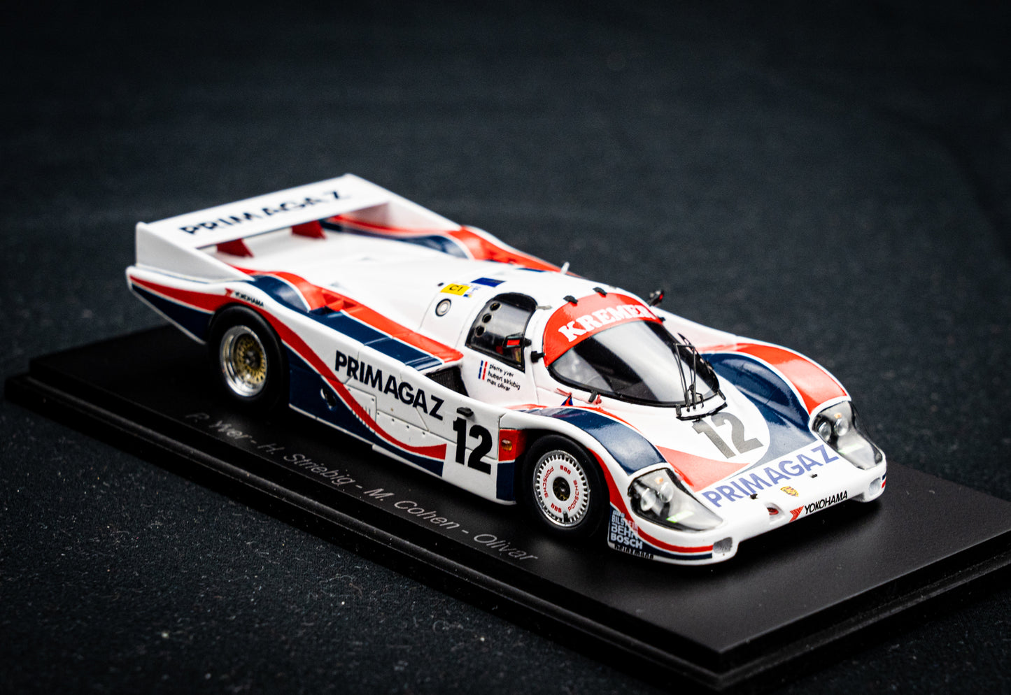 Porsche 956 #12 Yver / Striebig / Cohen - 24h LeMans 1986 1:43 Spark