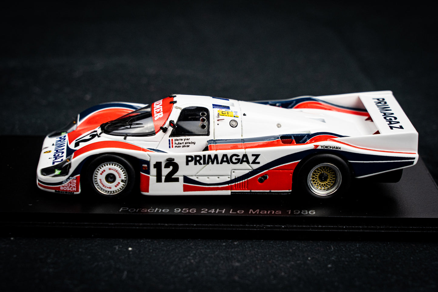 Porsche 956 #12 Yver / Striebig / Cohen - 24h LeMans 1986 1:43 Spark