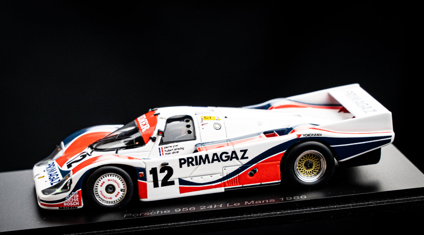 Porsche 956 #12 Yver / Striebig / Cohen - 24h LeMans 1986 1:43 Spark