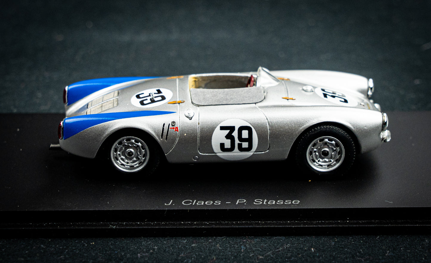 Porsche 550 #39 J. Claes / P. Stasse 12th 24h LeMans 1954 Spark 1:43