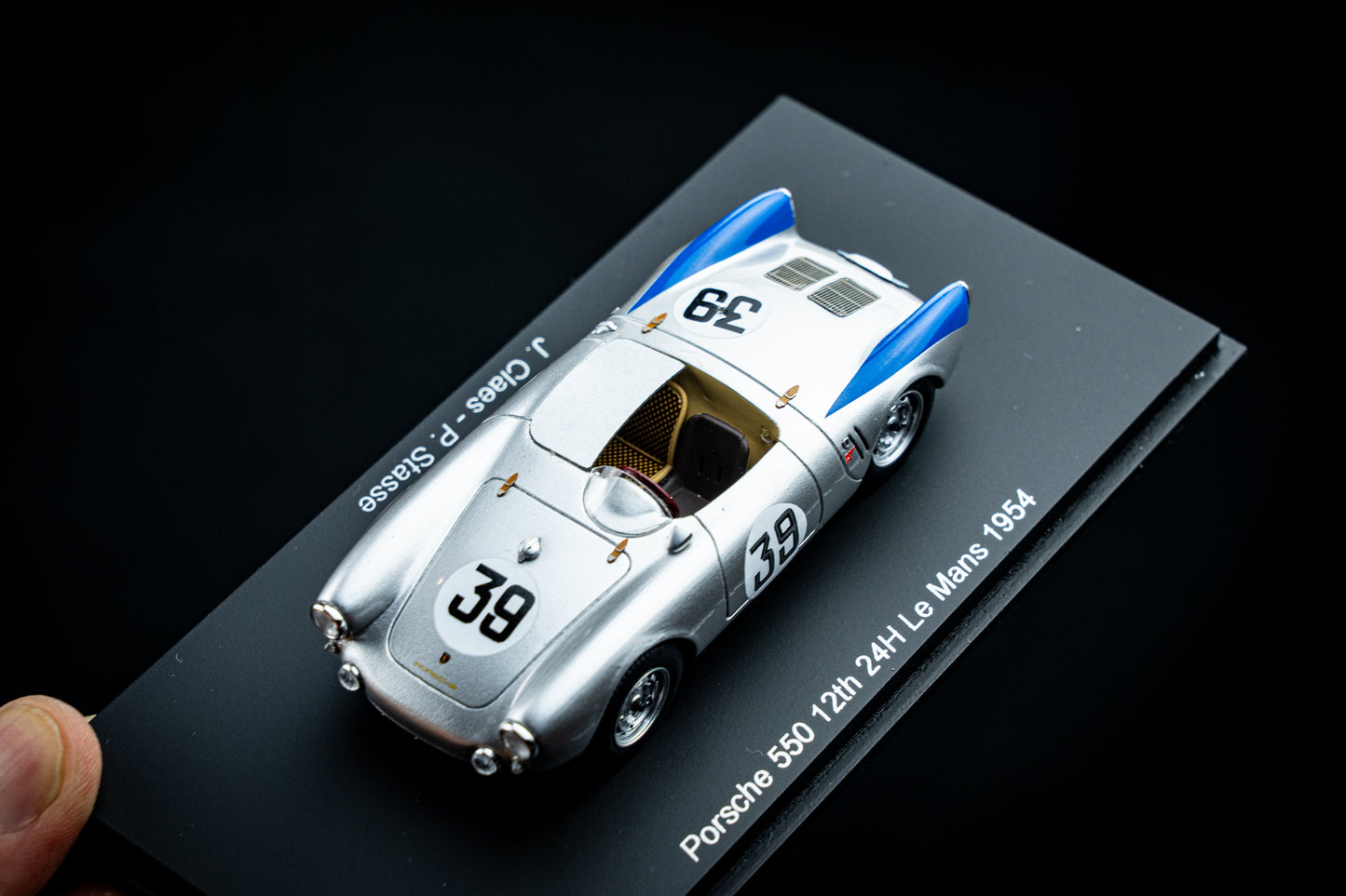 Porsche 550 #39 J. Claes / P. Stasse 12th 24h LeMans 1954 Spark 1:43