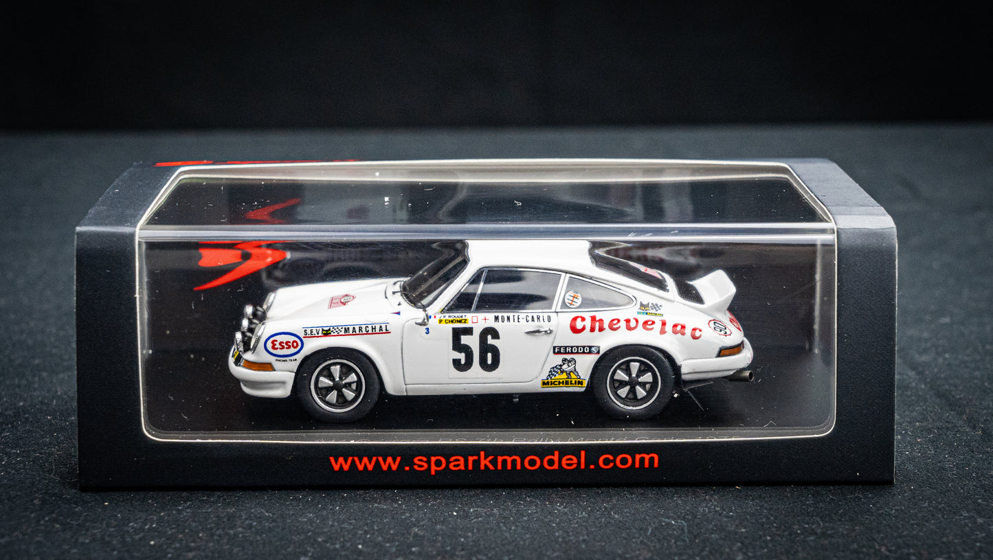 Porsche 911 Carrera RS #56 Rouget / Chonez - 7th Rallye Monte Carlo 1975 - Spark 1:43