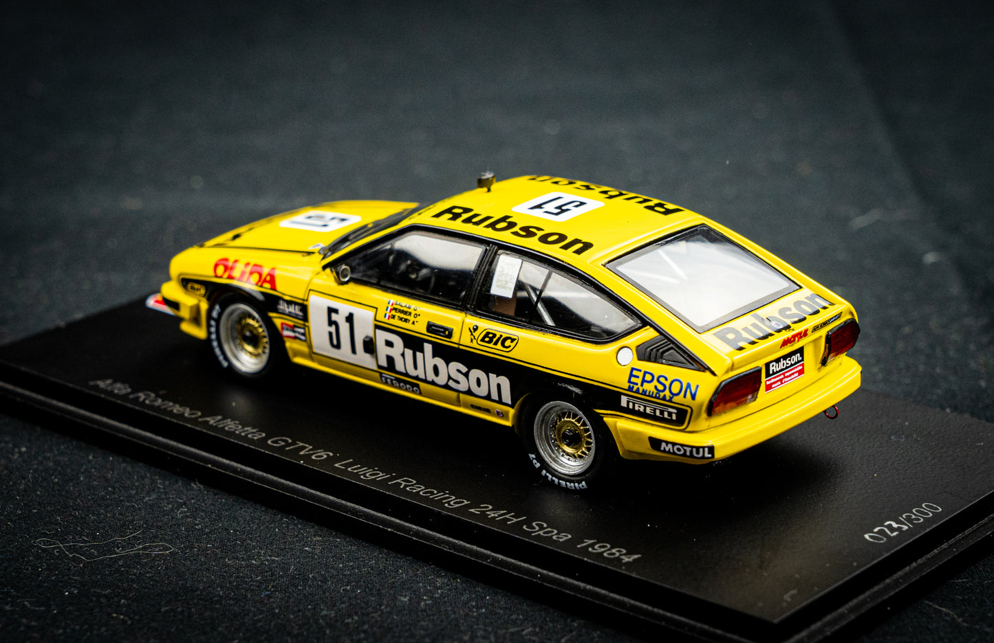 Alfa Romeo Alfetta GTV6 #51 Salam / Perrier / de Thoisy lim. 1/300 24h Spa 1984 Spark 1:43