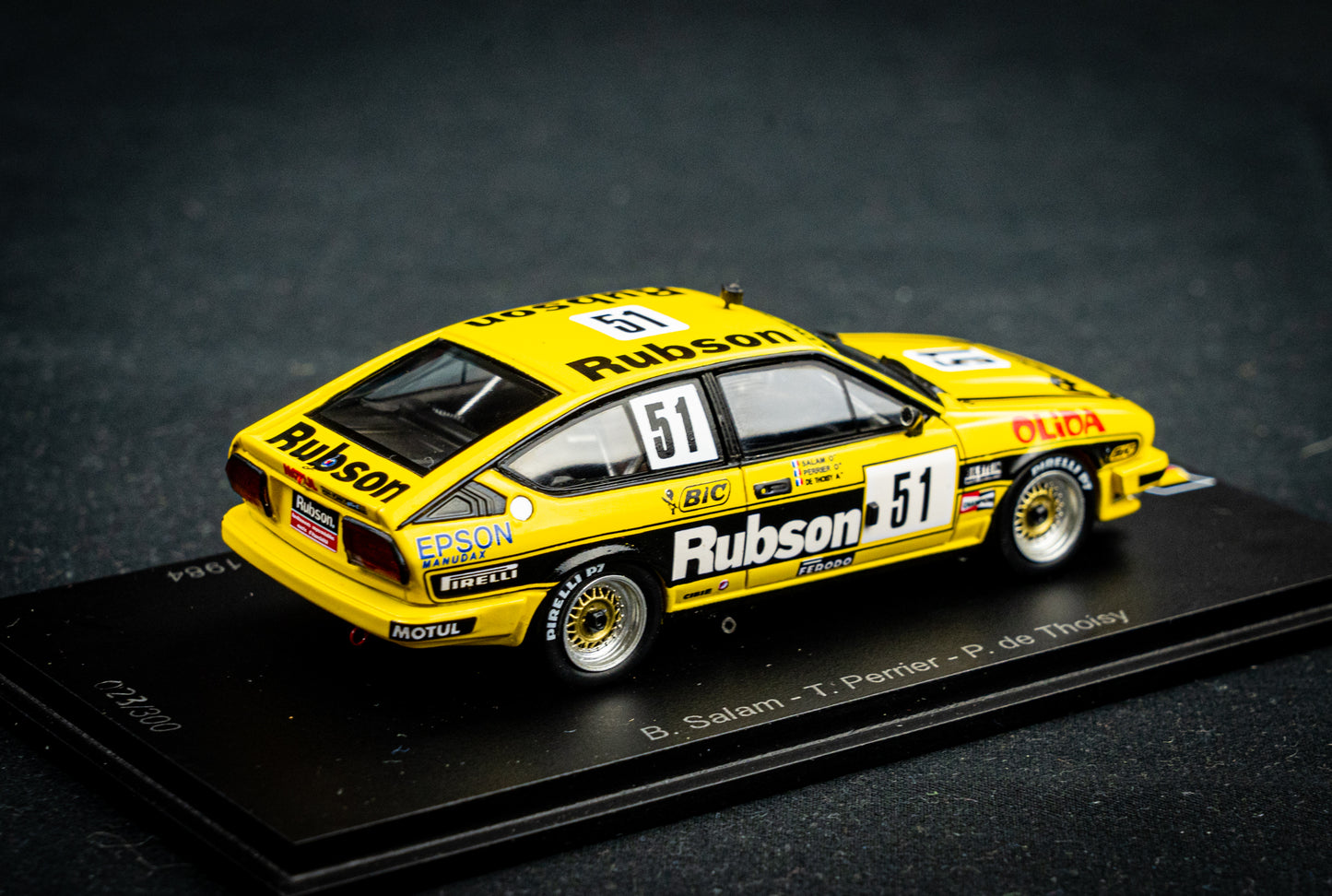 Alfa Romeo Alfetta GTV6 #51 Salam / Perrier / de Thoisy lim. 1/300 24h Spa 1984 Spark 1:43