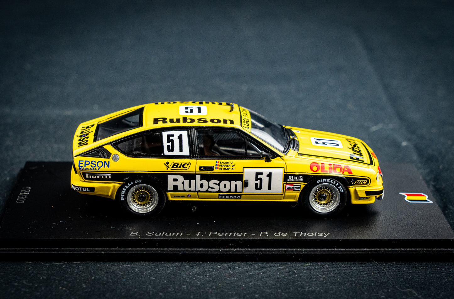 Alfa Romeo Alfetta GTV6 #51 Salam / Perrier / de Thoisy lim. 1/300 24h Spa 1984 Spark 1:43