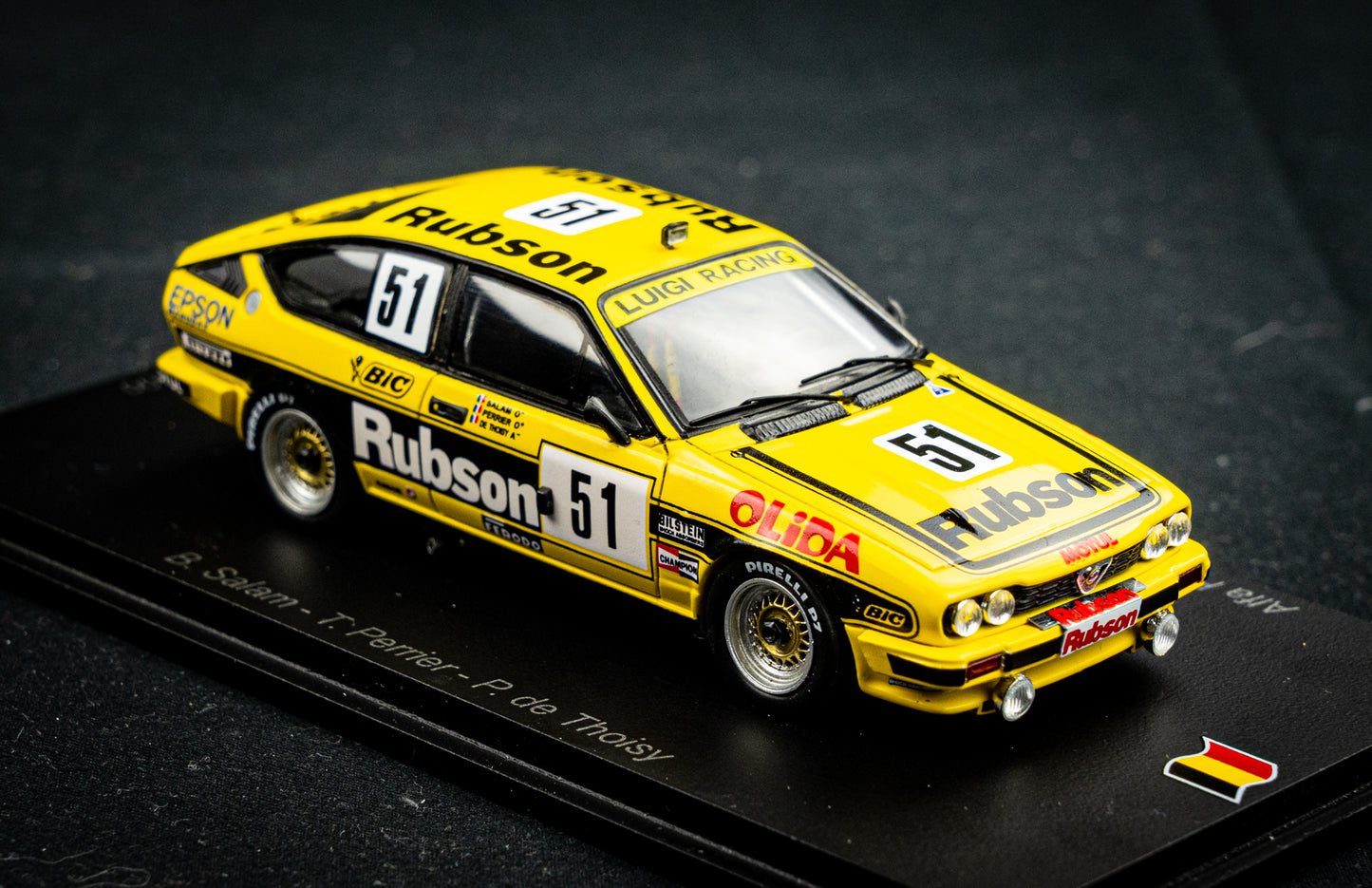 Alfa Romeo Alfetta GTV6 #51 Salam / Perrier / de Thoisy lim. 1/300 24h Spa 1984 Spark 1:43