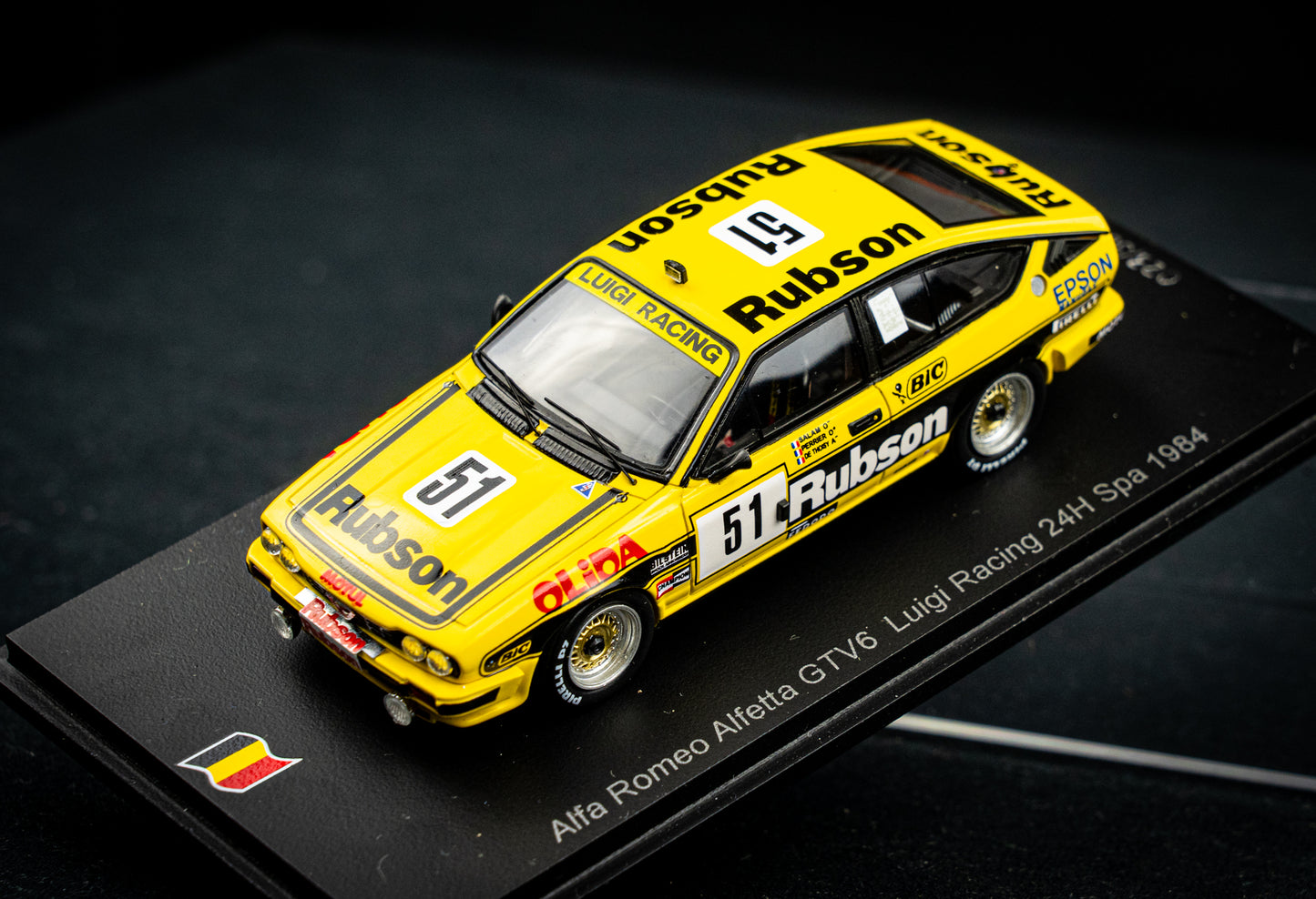 Alfa Romeo Alfetta GTV6 #51 Salam / Perrier / de Thoisy lim. 1/300 24h Spa 1984 Spark 1:43