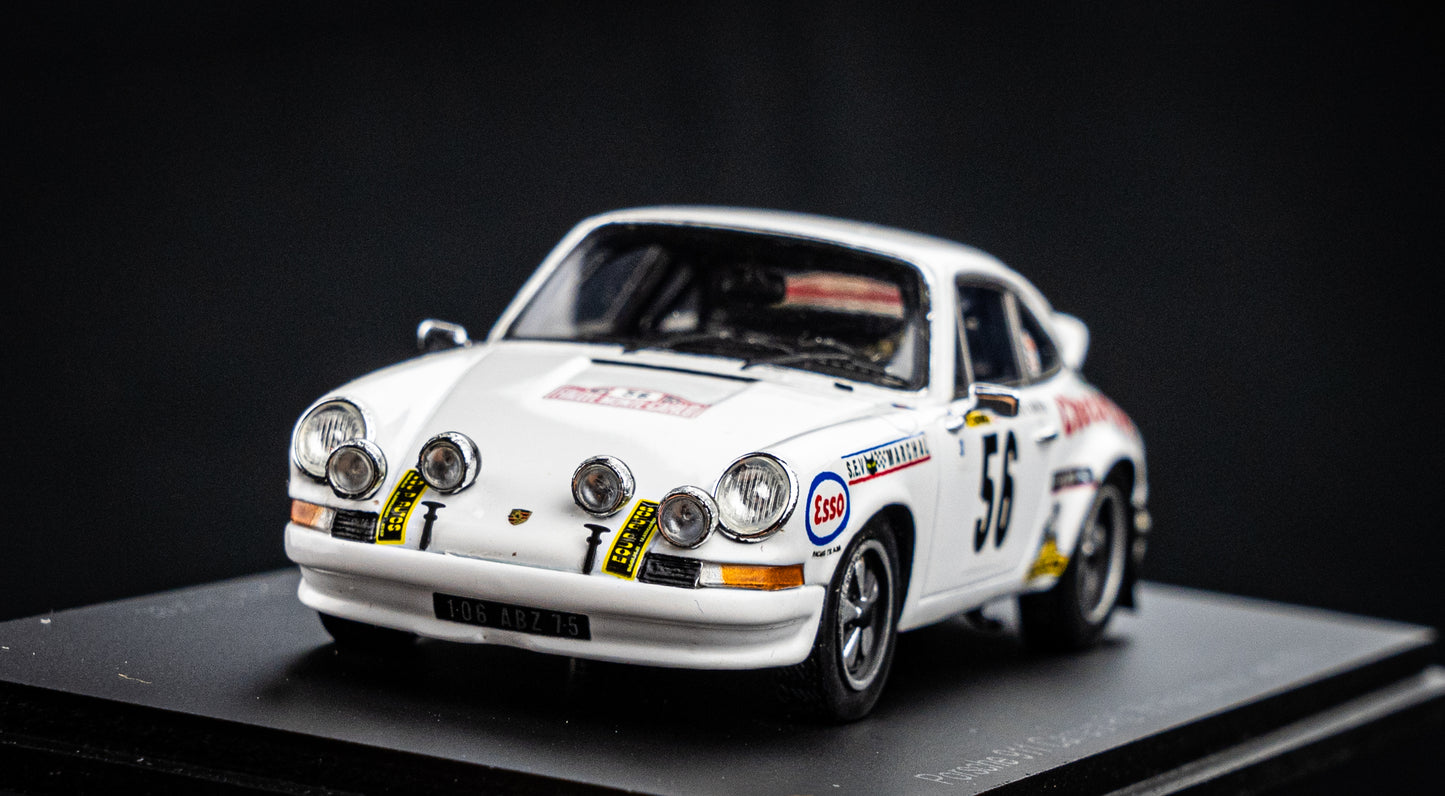 Porsche 911 Carrera RS #56 Rouget / Chonez - 7th Rallye Monte Carlo 1975 - Spark 1:43