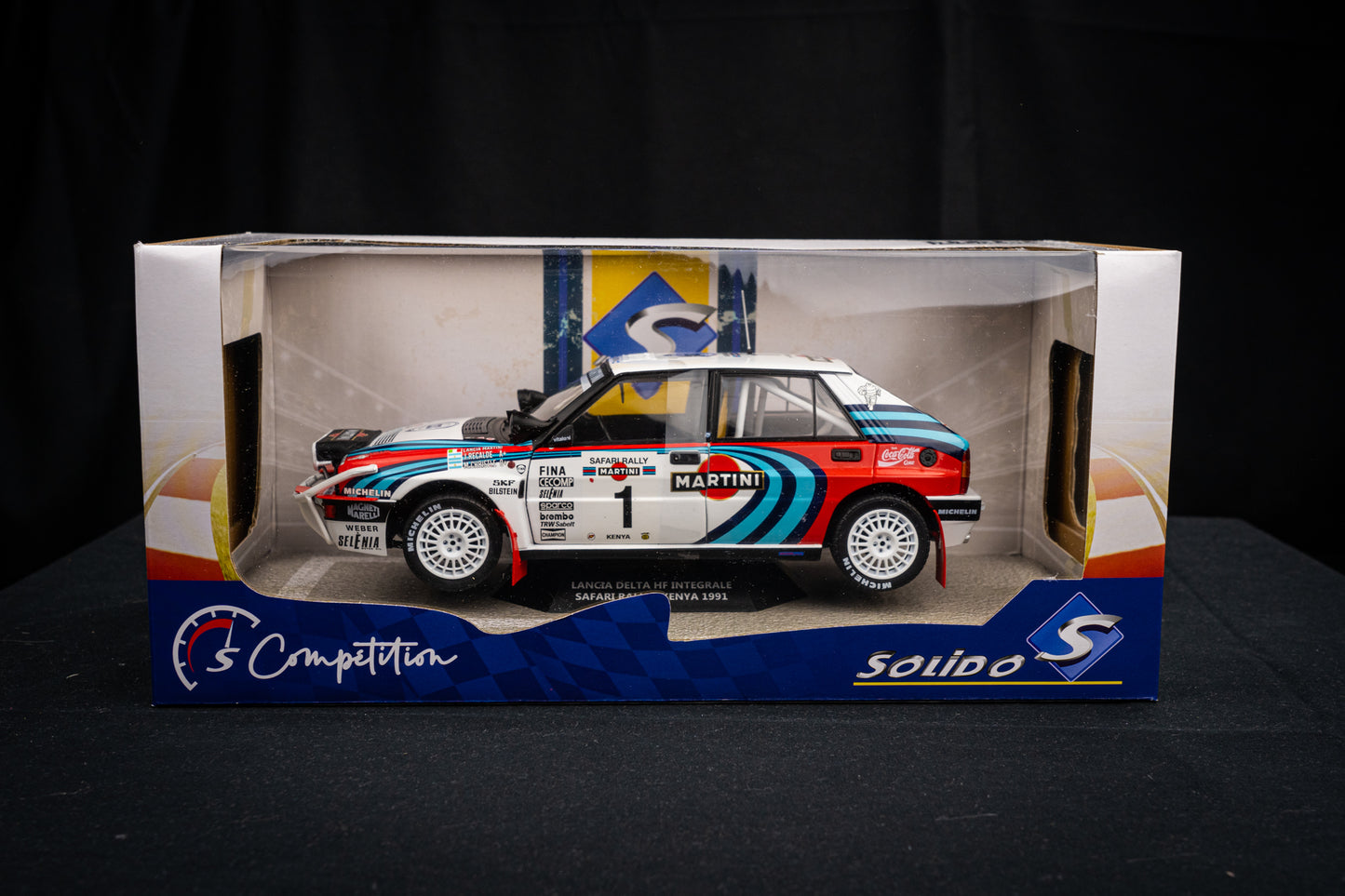 Lancia Delta HF Integrale #1 Recalde / Christie - Safari Rallye 1991 - Solido 1:18