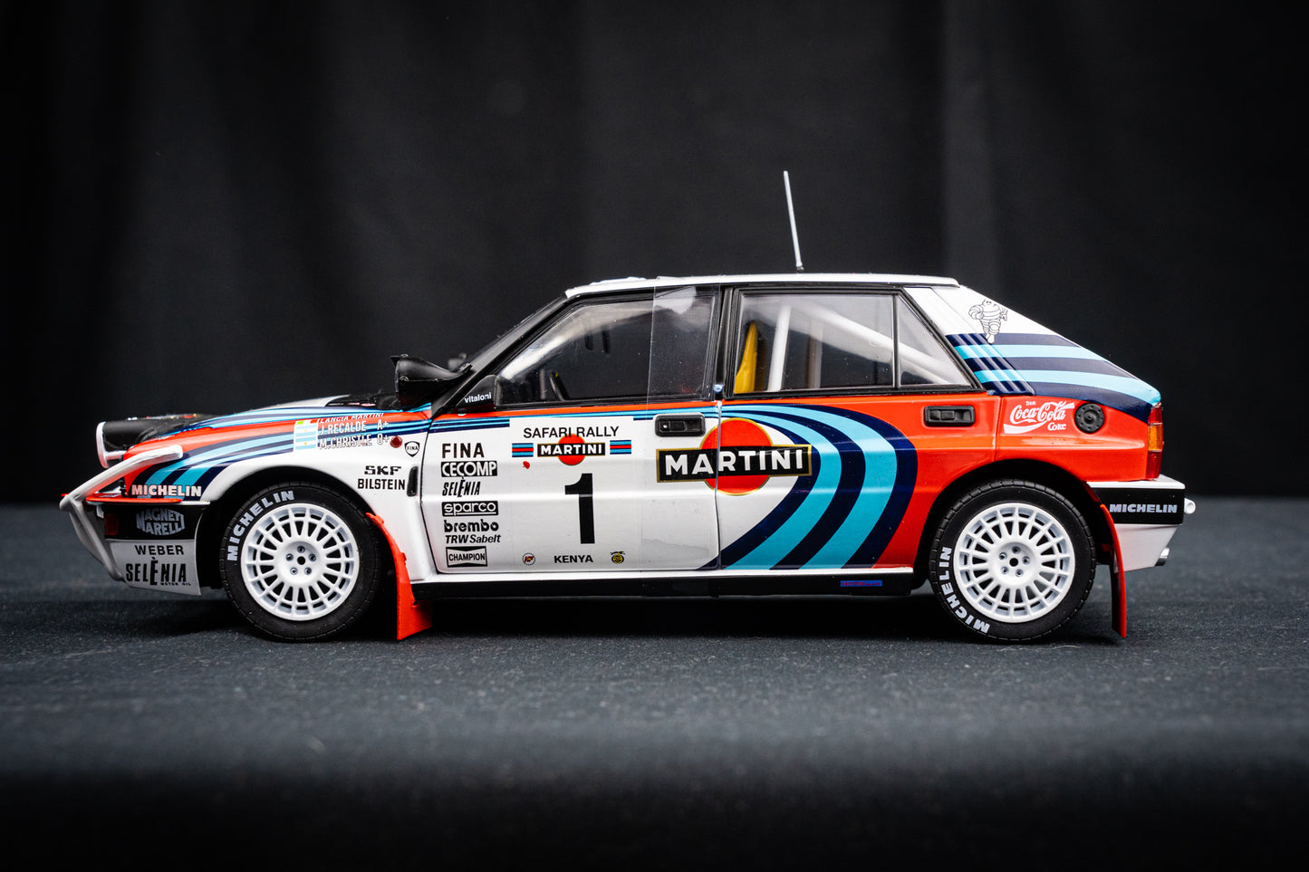 Lancia Delta HF Integrale #1 Recalde / Christie - Safari Rallye 1991 - Solido 1:18