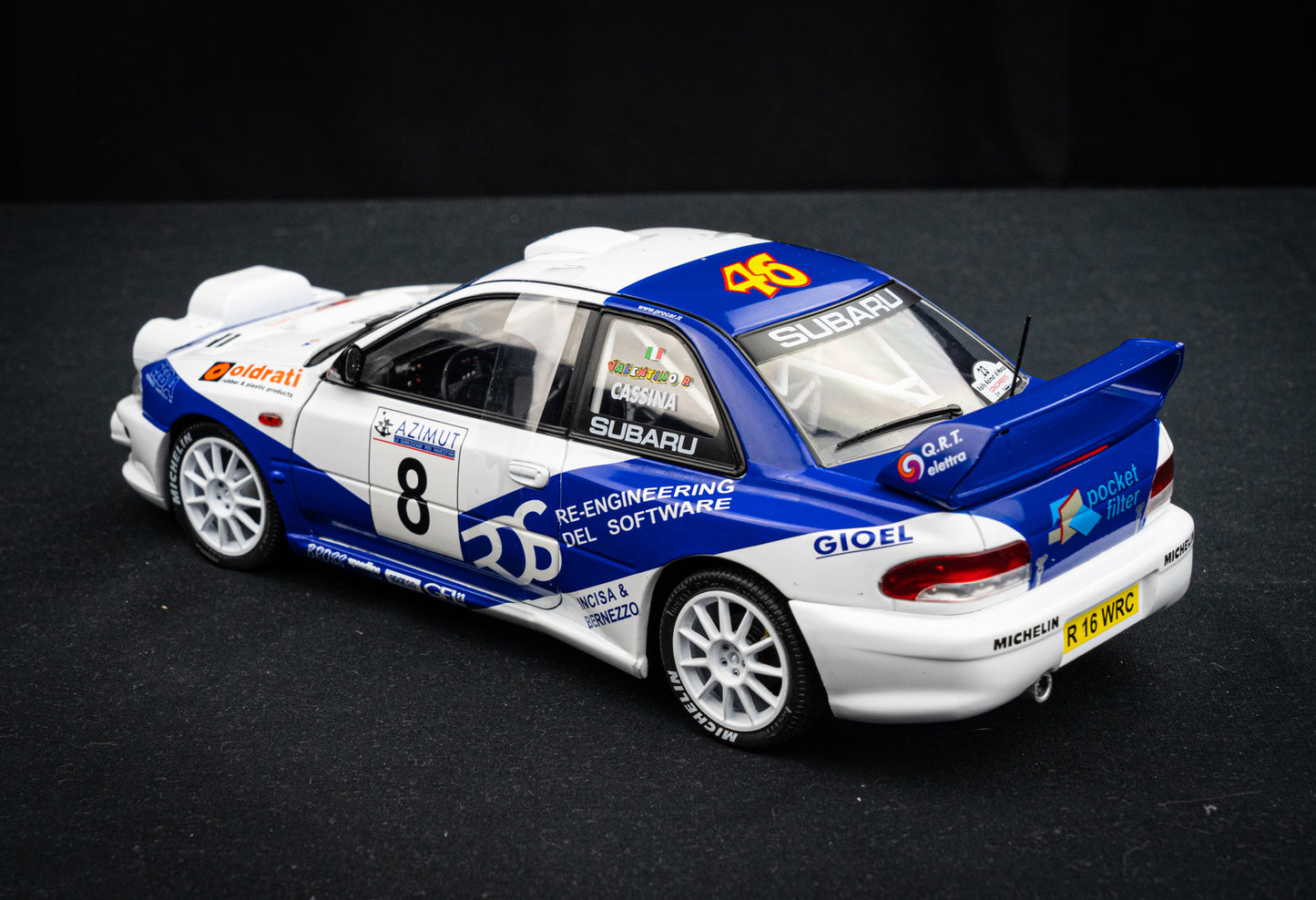 Subaru Impreza WRC S5 #8 V. Rossi / C. Cassina Rallye Azimut Monza 2000 - Solido 1:18