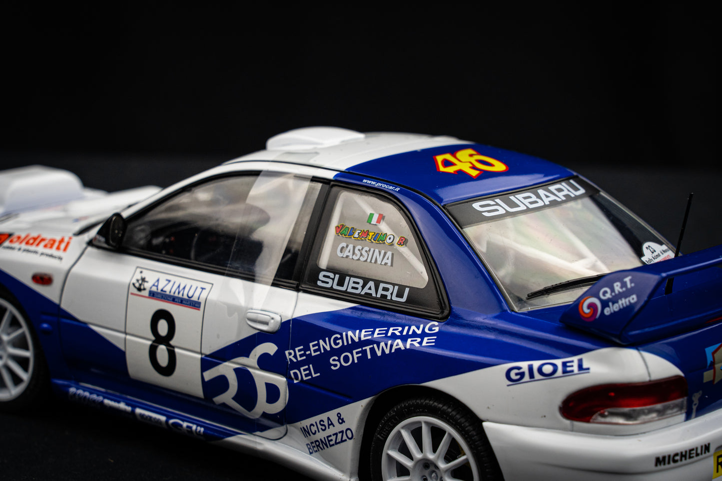 Subaru Impreza WRC S5 #8 V. Rossi / C. Cassina Rallye Azimut Monza 2000 - Solido 1:18