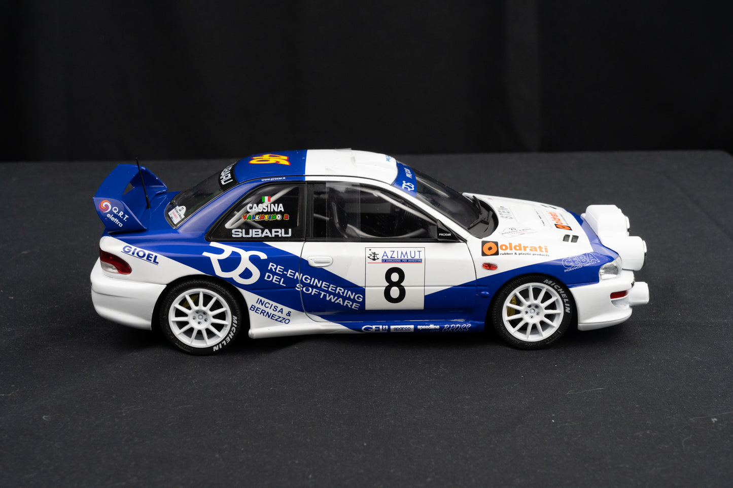 Subaru Impreza WRC S5 #8 V. Rossi / C. Cassina Rallye Azimut Monza 2000 - Solido 1:18