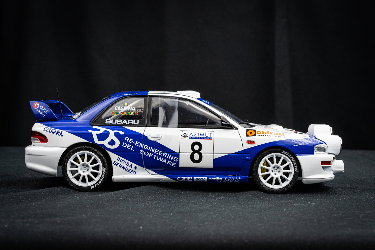 Subaru Impreza WRC S5 #8 V. Rossi / C. Cassina Rallye Azimut Monza 2000 - Solido 1:18