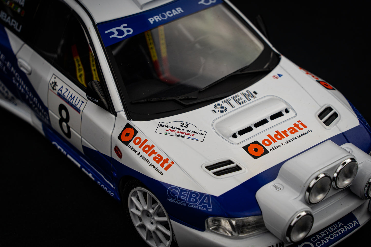 Subaru Impreza WRC S5 #8 V. Rossi / C. Cassina Rallye Azimut Monza 2000 - Solido 1:18