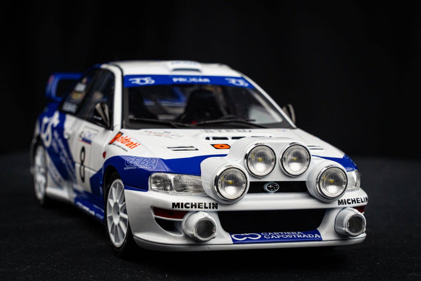 Subaru Impreza WRC S5 #8 V. Rossi / C. Cassina Rallye Azimut Monza 2000 - Solido 1:18