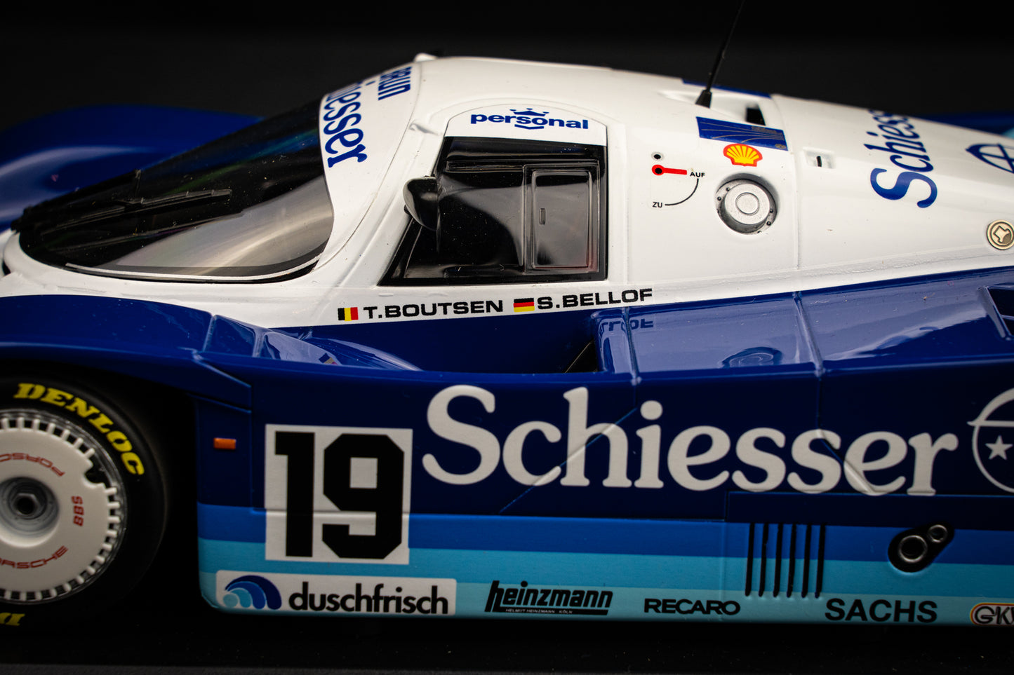 Porsche 956K #19 Bellof / Boutson lim. 1/1004 pcs. Team Schiesser Brun - 1000km Hockenheim 85 - Minichamps 1:18