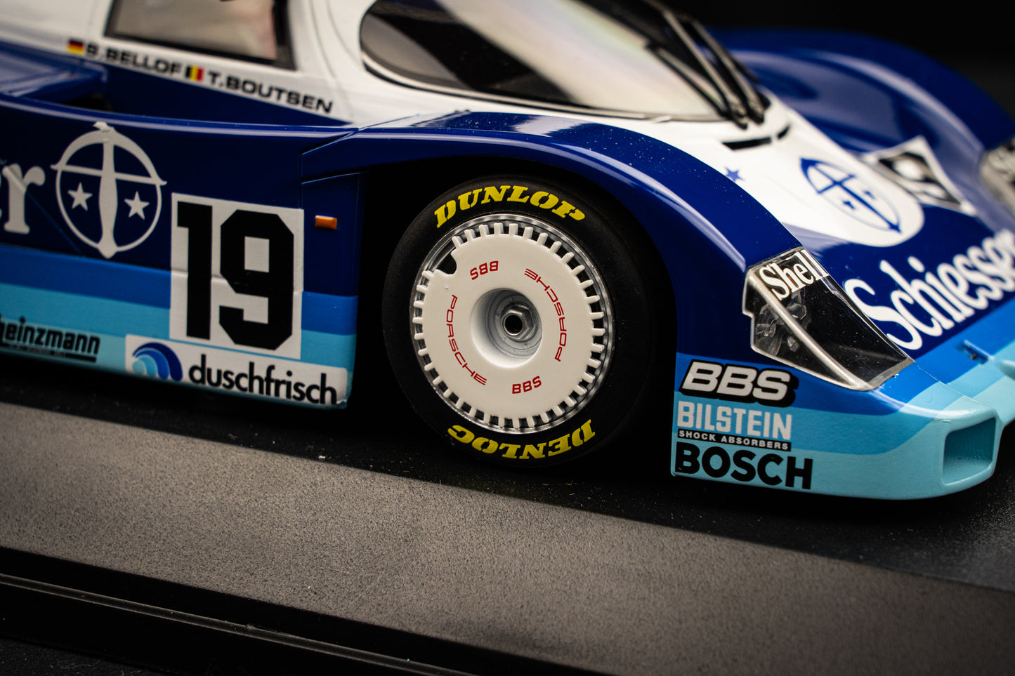 Porsche 956K #19 Bellof / Boutson lim. 1/1004 pcs. Team Schiesser Brun - 1000km Hockenheim 85 - Minichamps 1:18