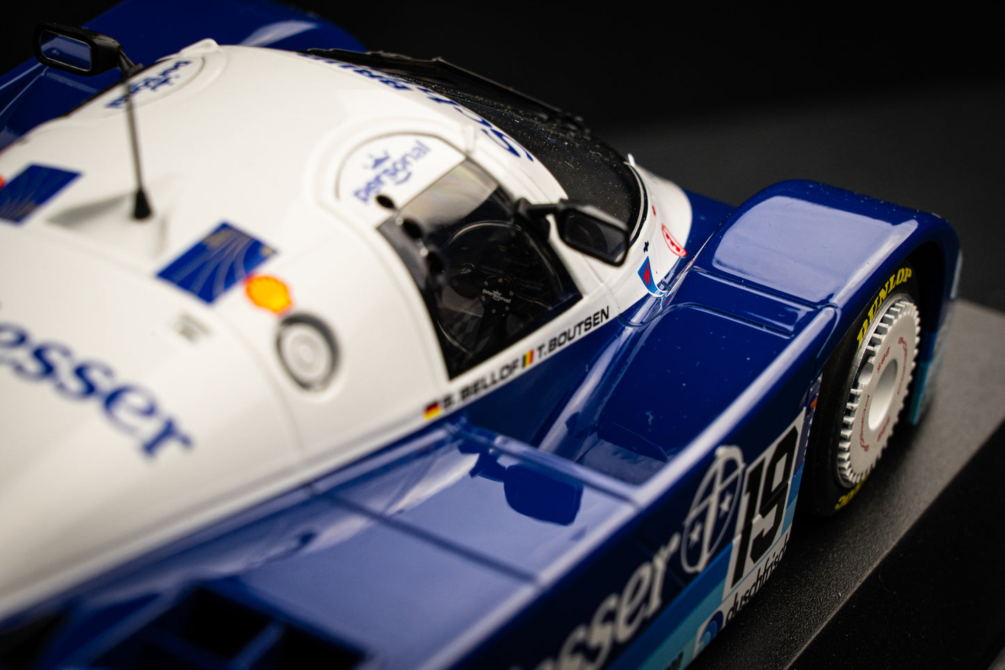 Porsche 956K #19 Bellof / Boutson lim. 1/1004 pcs. Team Schiesser Brun - 1000km Hockenheim 85 - Minichamps 1:18