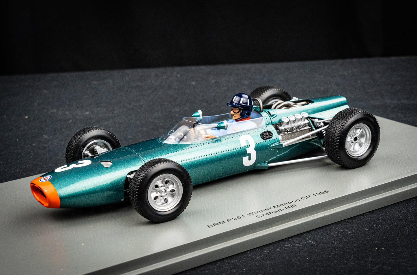 Graham Hill - BRM P261 #3 Sieger GP Monte Carlo 1965, Spark 1:18