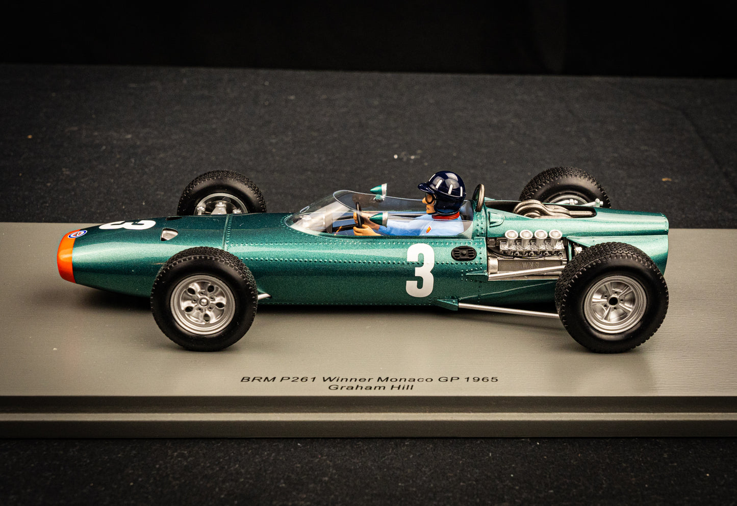 Graham Hill - BRM P261 #3 Sieger GP Monte Carlo 1965, Spark 1:18