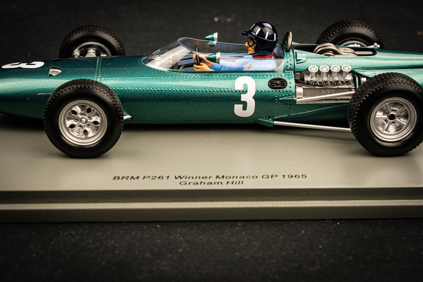 Graham Hill - BRM P261 #3 Sieger GP Monte Carlo 1965, Spark 1:18