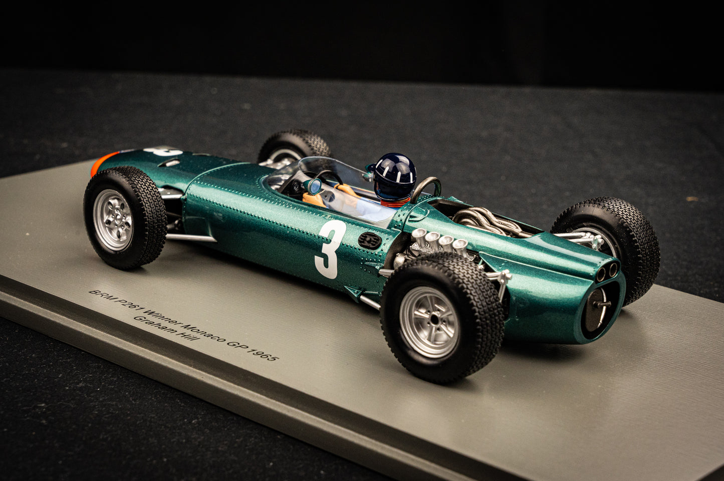 Graham Hill - BRM P261 #3 Sieger GP Monte Carlo 1965, Spark 1:18