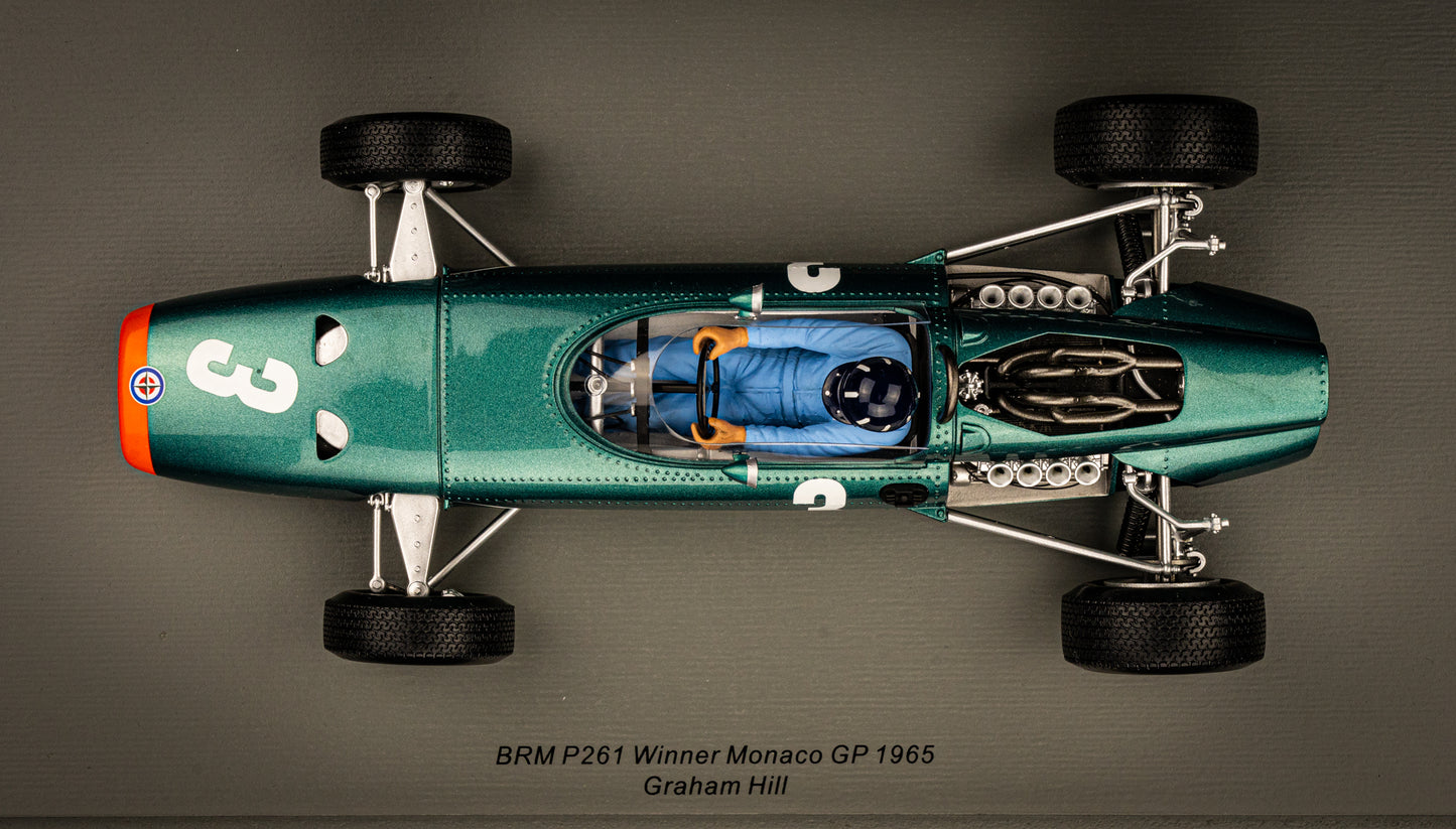 Graham Hill - BRM P261 #3 Sieger GP Monte Carlo 1965, Spark 1:18