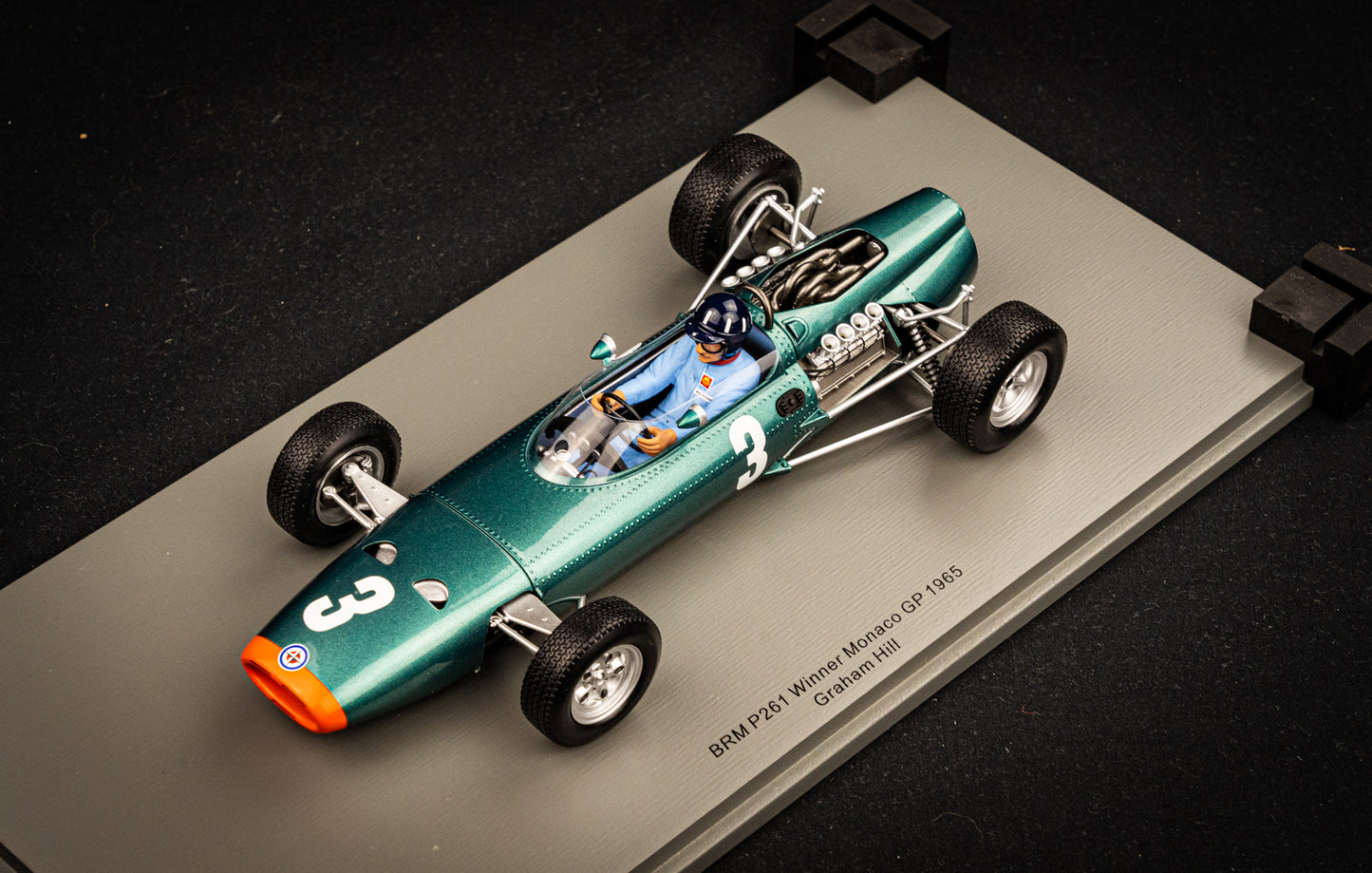 Graham Hill - BRM P261 #3 Sieger GP Monte Carlo 1965, Spark 1:18