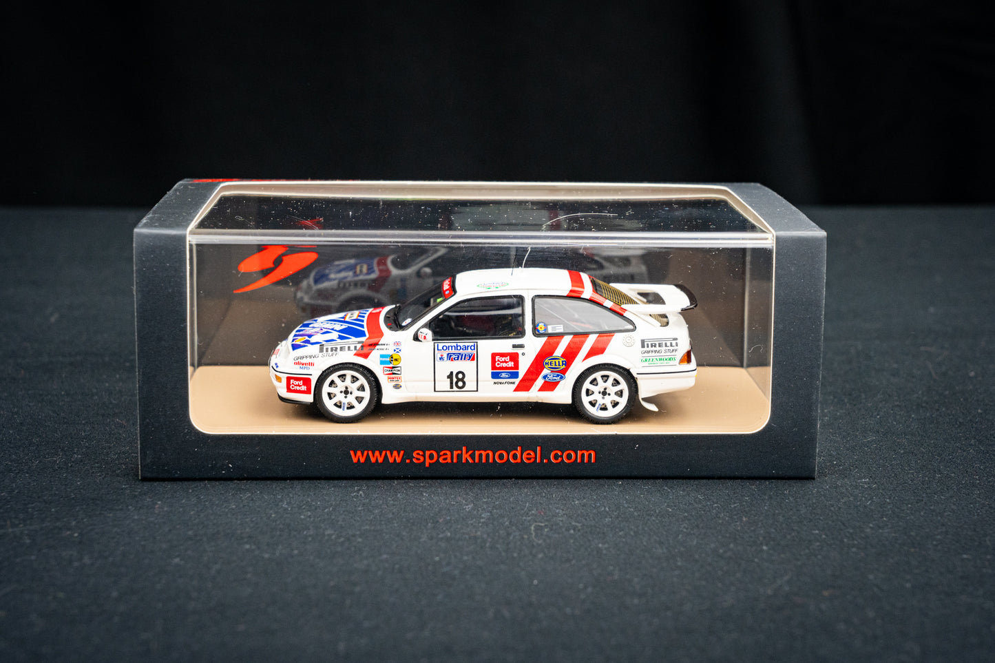 Ford Sierra RS Cosworth #18 J.McRae / I.Grindrod 3rd RAC Rallye 87 1:43 Spark