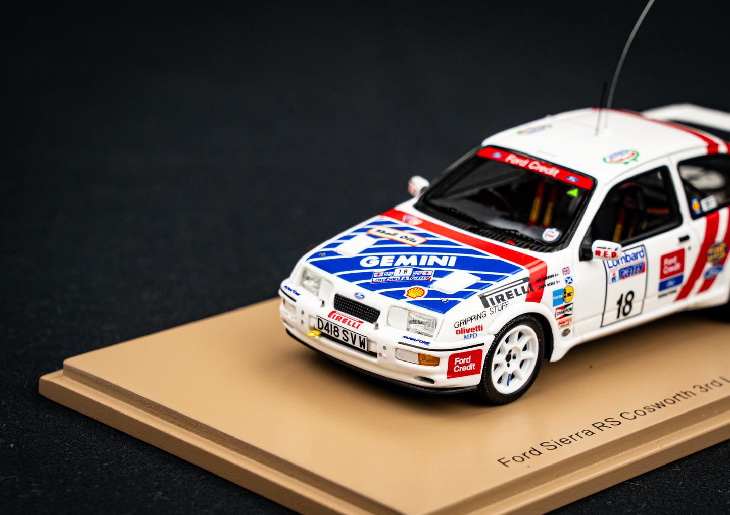 Ford Sierra RS Cosworth #18 J.McRae / I.Grindrod 3rd RAC Rallye 87 1:43 Spark