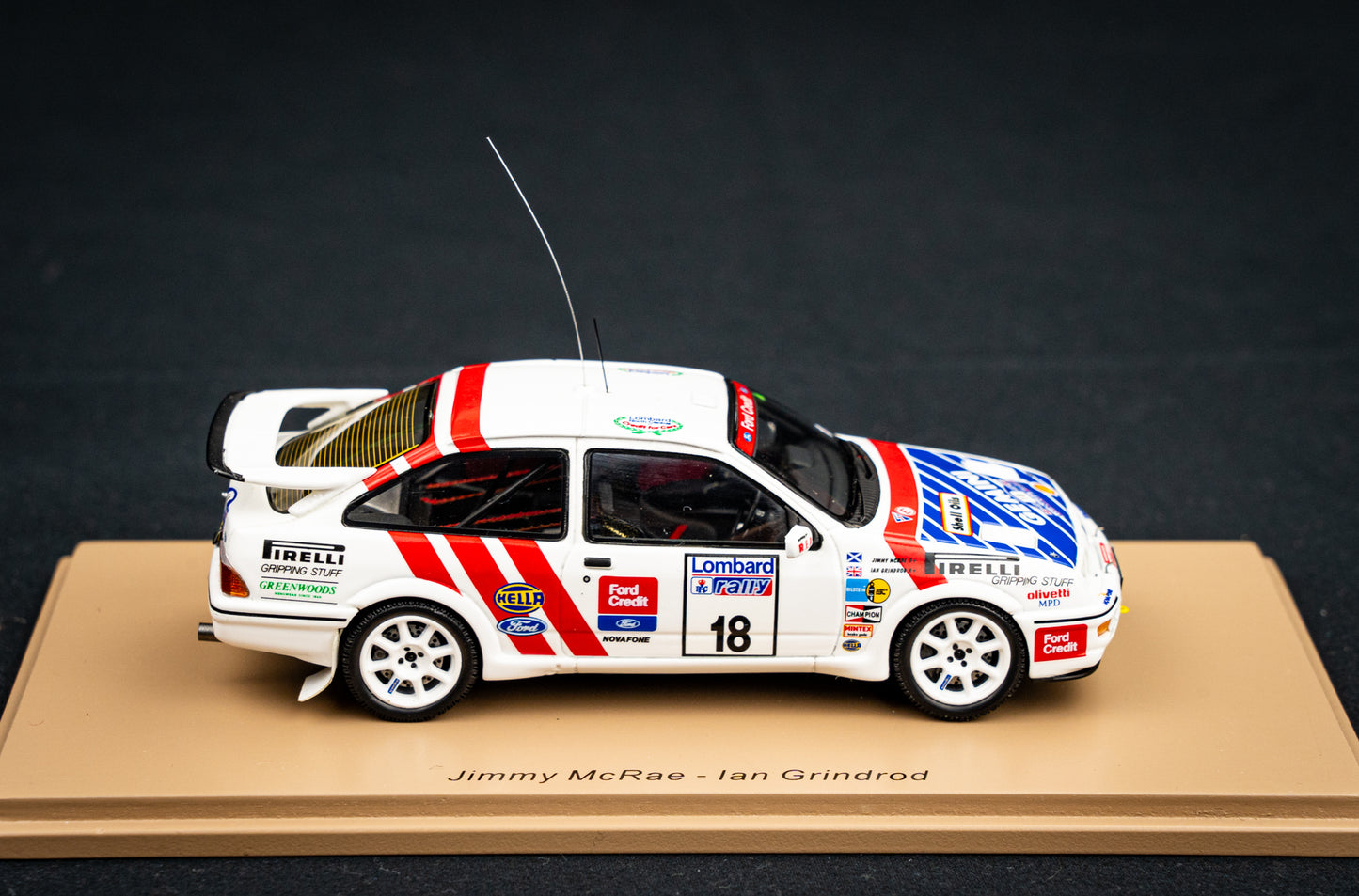 Ford Sierra RS Cosworth #18 J.McRae / I.Grindrod 3rd RAC Rallye 87 1:43 Spark