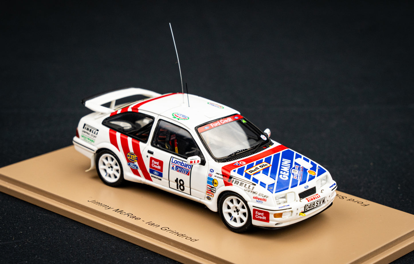 Ford Sierra RS Cosworth #18 J.McRae / I.Grindrod 3rd RAC Rallye 87 1:43 Spark