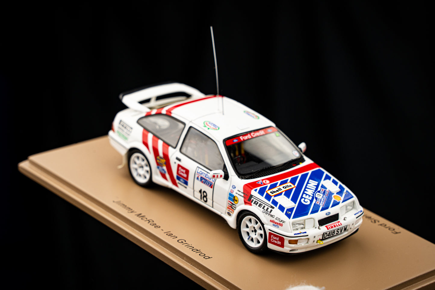 Ford Sierra RS Cosworth #18 J.McRae / I.Grindrod 3rd RAC Rallye 87 1:43 Spark