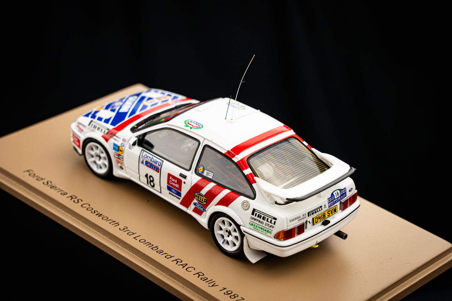 Ford Sierra RS Cosworth #18 J.McRae / I.Grindrod 3rd RAC Rallye 87 1:43 Spark