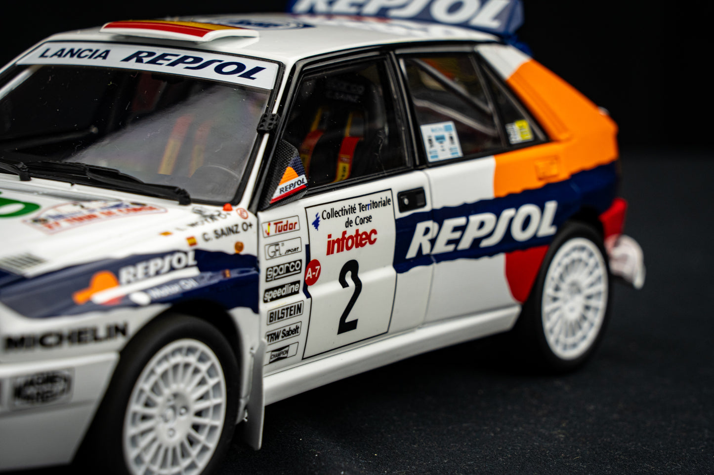 Lancia Delta HF Integrale Evo #2 C. Sainz / L. Moya Tour de Corse 1993 - Kyosho 1:18