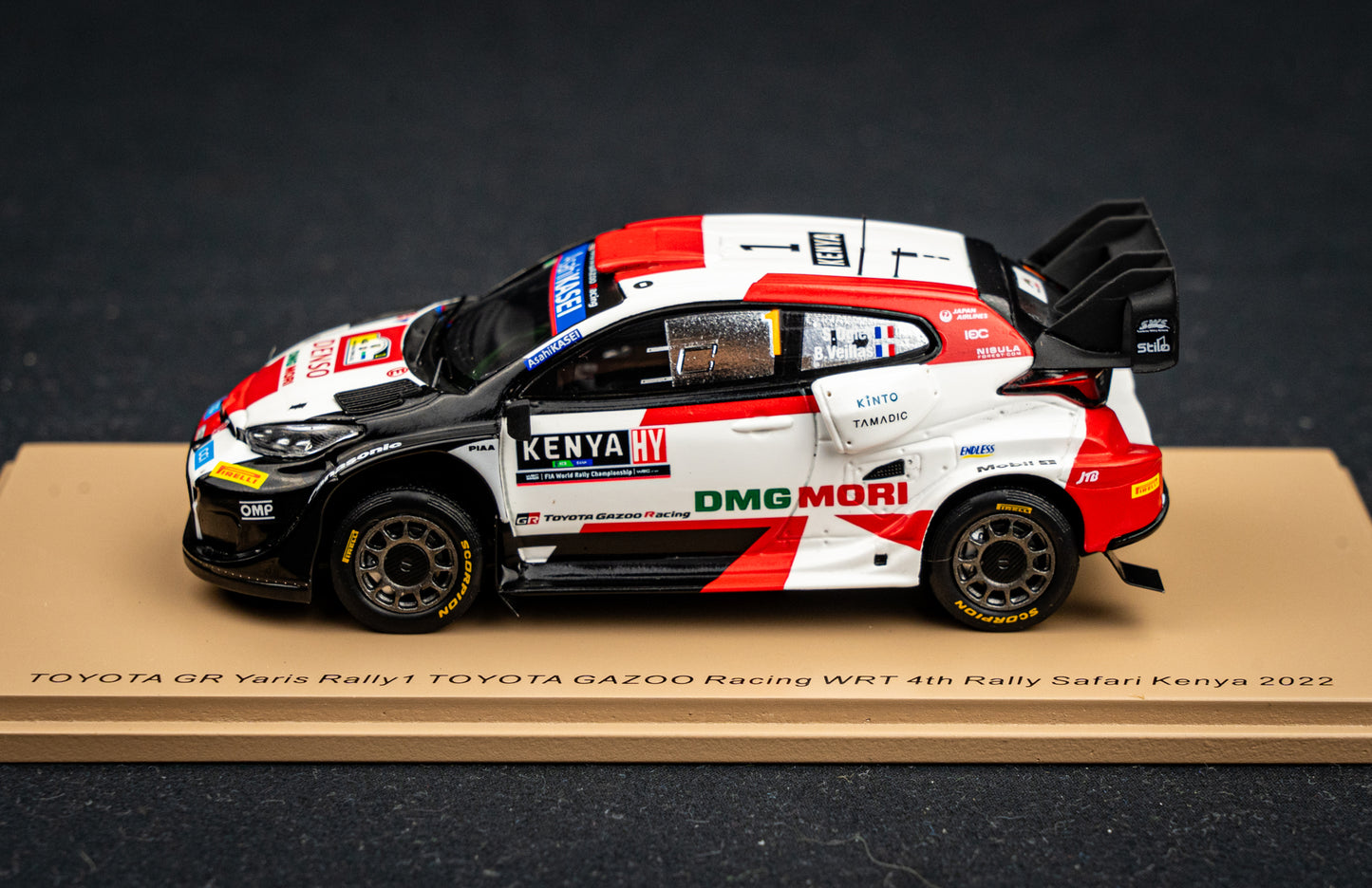 Toyota GR Yaris Rallye1 #1 Ogier / Veillas - 4th Safari Rallye Kenya 2022 - Spark 1:43