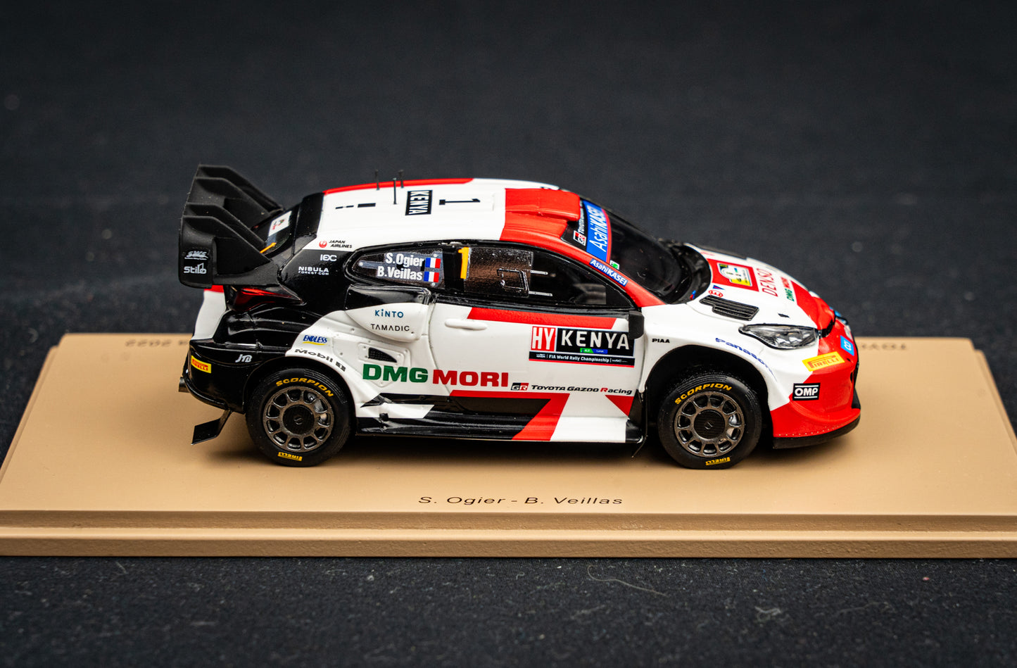 Toyota GR Yaris Rallye1 #1 Ogier / Veillas - 4th Safari Rallye Kenya 2022 - Spark 1:43