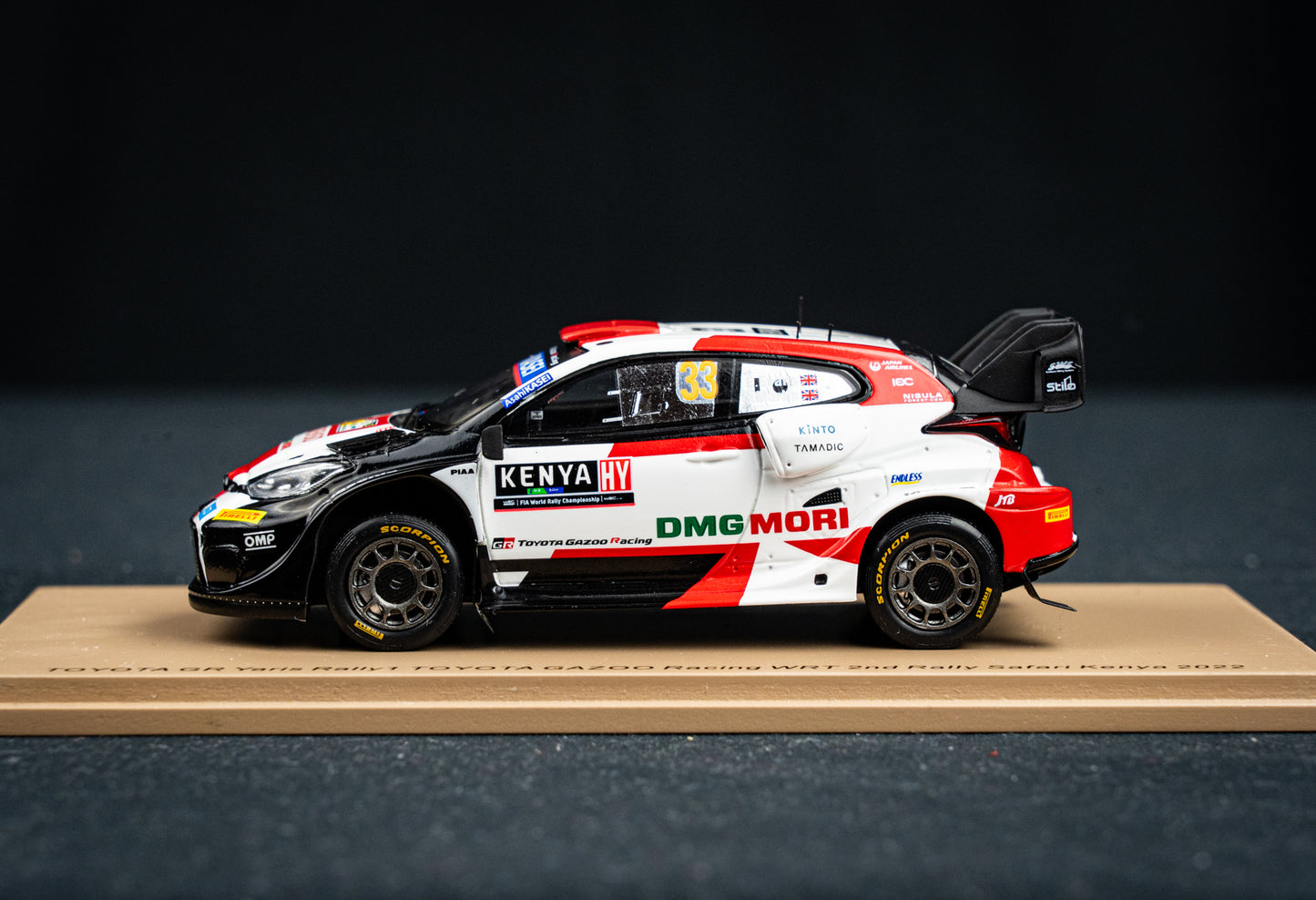 Toyota GR Yaris Rallye1 #33 E. Evans / S. Martin - 2nd Safari Rallye Kenya 2022 - Spark 1:43